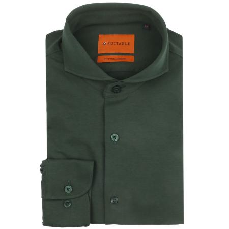 Suitable Sorona Overhemd Donkergroen