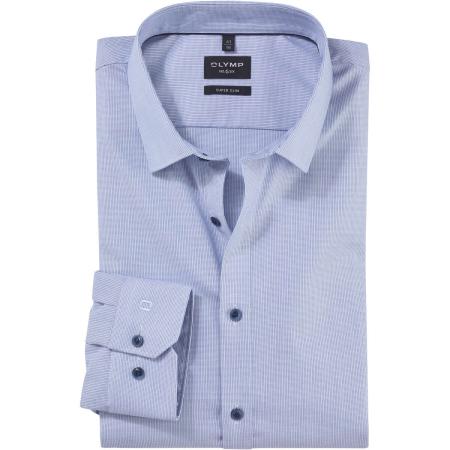 OLYMP No. Six Overhemd blauw, Motief