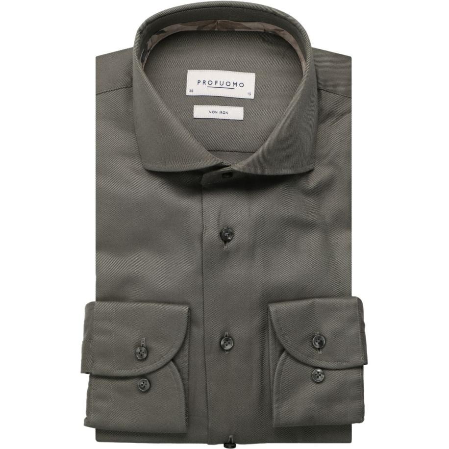 Profuomo Overhemd groen, Effen Groen