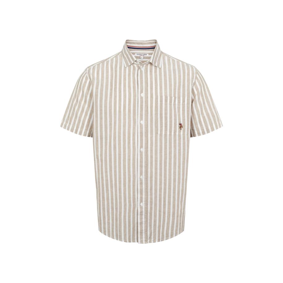 U.S. Polo Assn. U.S. POLO ASSN. Overhemd Marli beige / wit -