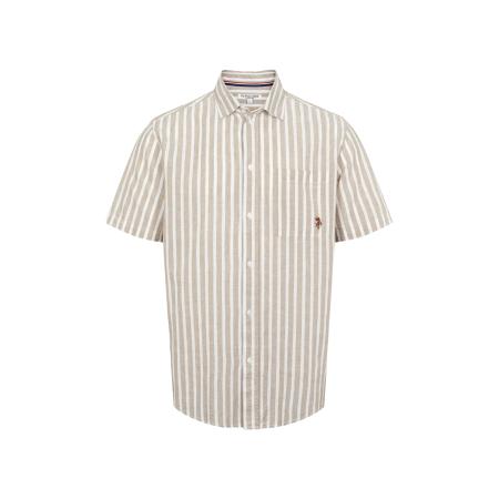 U.S. Polo Assn. U.S. POLO ASSN. Overhemd Marli beige / wit