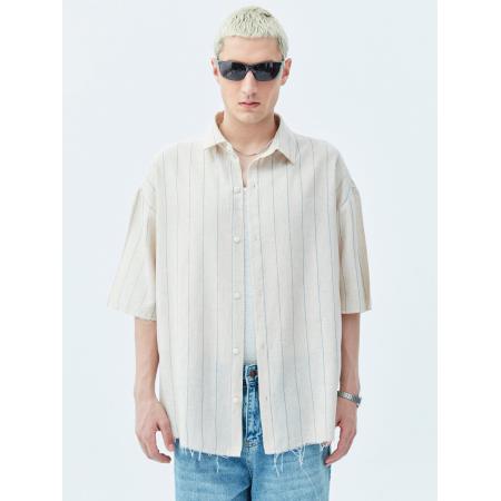 VAMOS CLO Overhemd blauw / wit