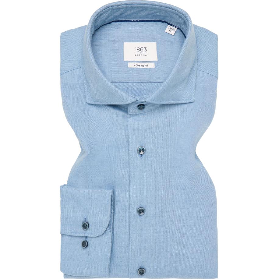 ETERNA 1863 Flanellen Overhemd veelkleurig, Effen Multicolor