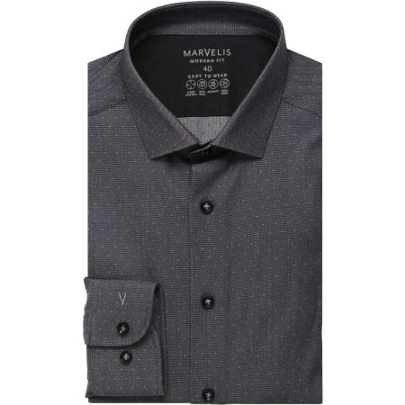 Marvelis Performance Overhemd zwart, Faux-uni