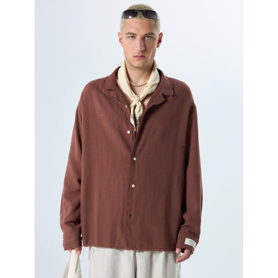 VAMOS CLO Overhemd Longview bruin Bruin