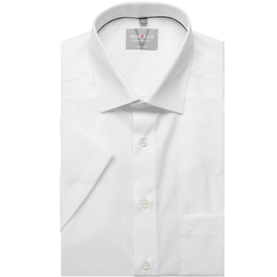 Marvelis Overhemd Korte mouw wit Wit