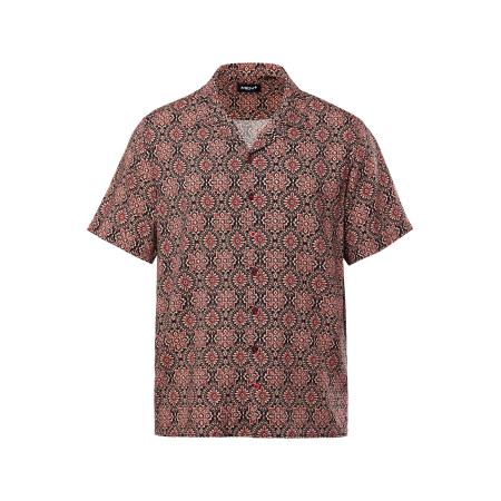 men plus Men Plus Overhemd bordeaux / pastelrood / zwart