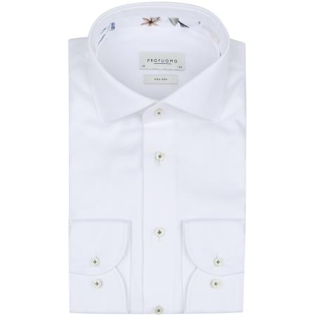 Profuomo Twill Overhemd Wit