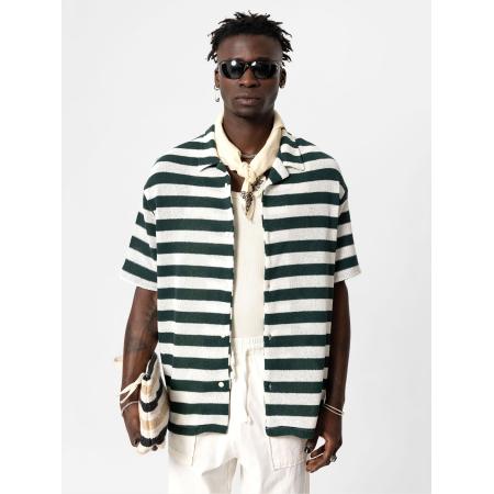 VAMOS CLO Overhemd zwart / wit