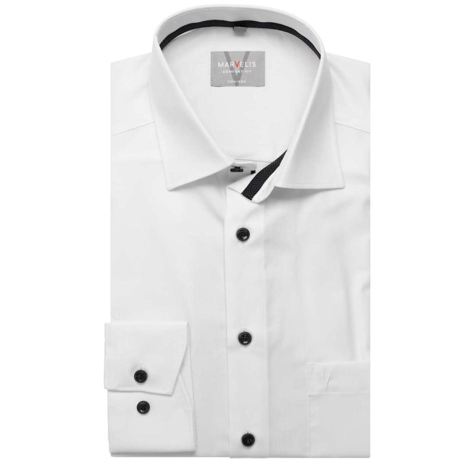 Marvelis Overhemd wit, Effen Wit