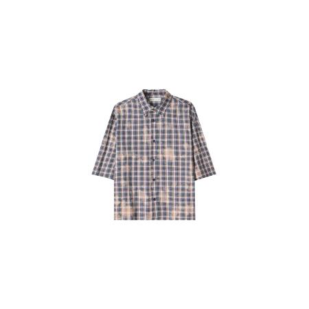 Bershka Bershka Overhemd beige / sand / donkerblauw / karmijnrood