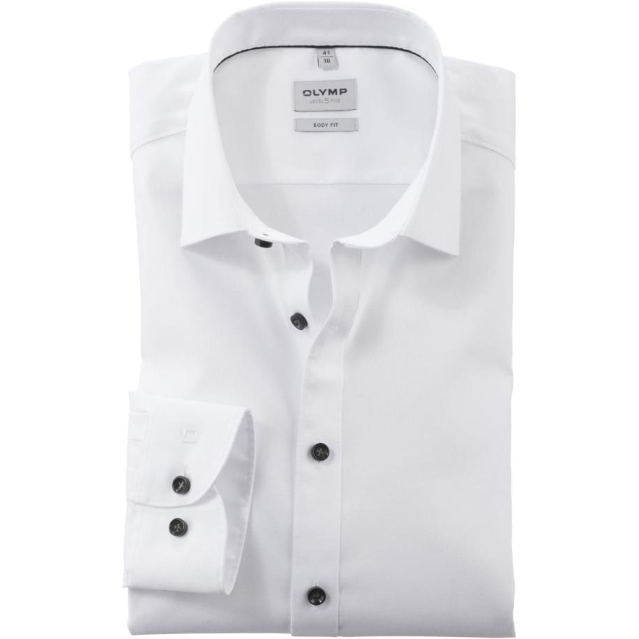 OLYMP Level Five Overhemd wit, Faux-uni Wit