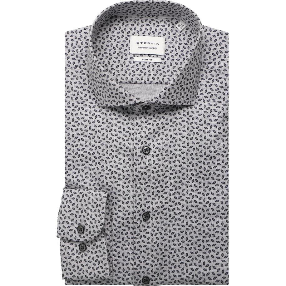 ETERNA Overhemd zilver, Bedrukt Zilver