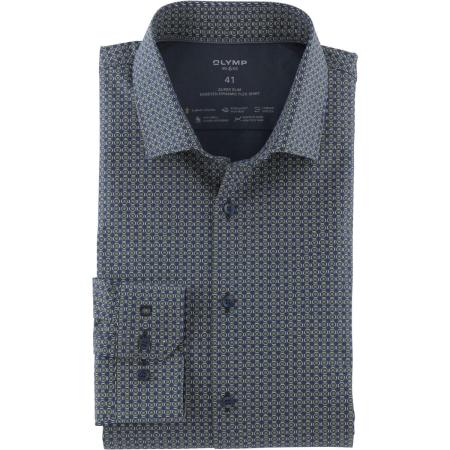 OLYMP No. Six 24/Seven Overhemd blauw, Motief