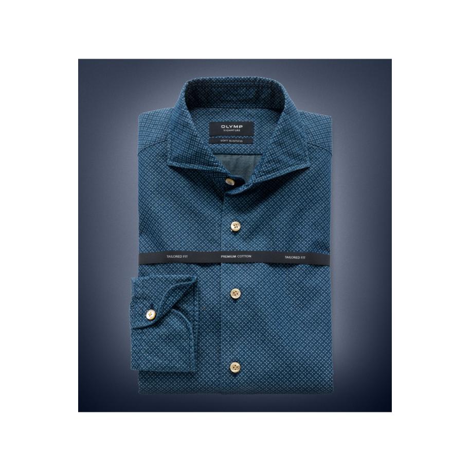 OLYMP SIGNATURE Overhemd blauw, Motief Blauw