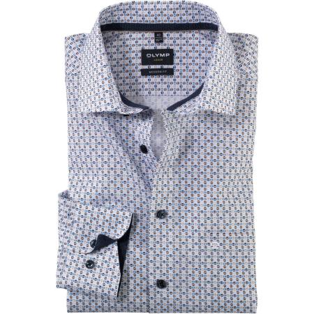OLYMP Luxor Overhemd ML6 (vanaf 68 CM) blauw/bruin
