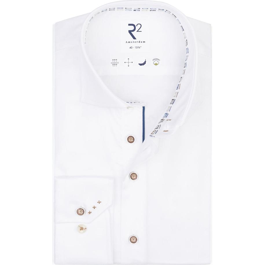 R2 Amsterdam Overhemd ML6 (vanaf 68 CM) wit Wit