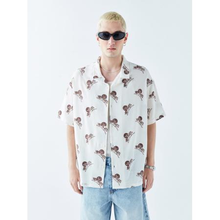 VAMOS CLO Overhemd ecru / wit