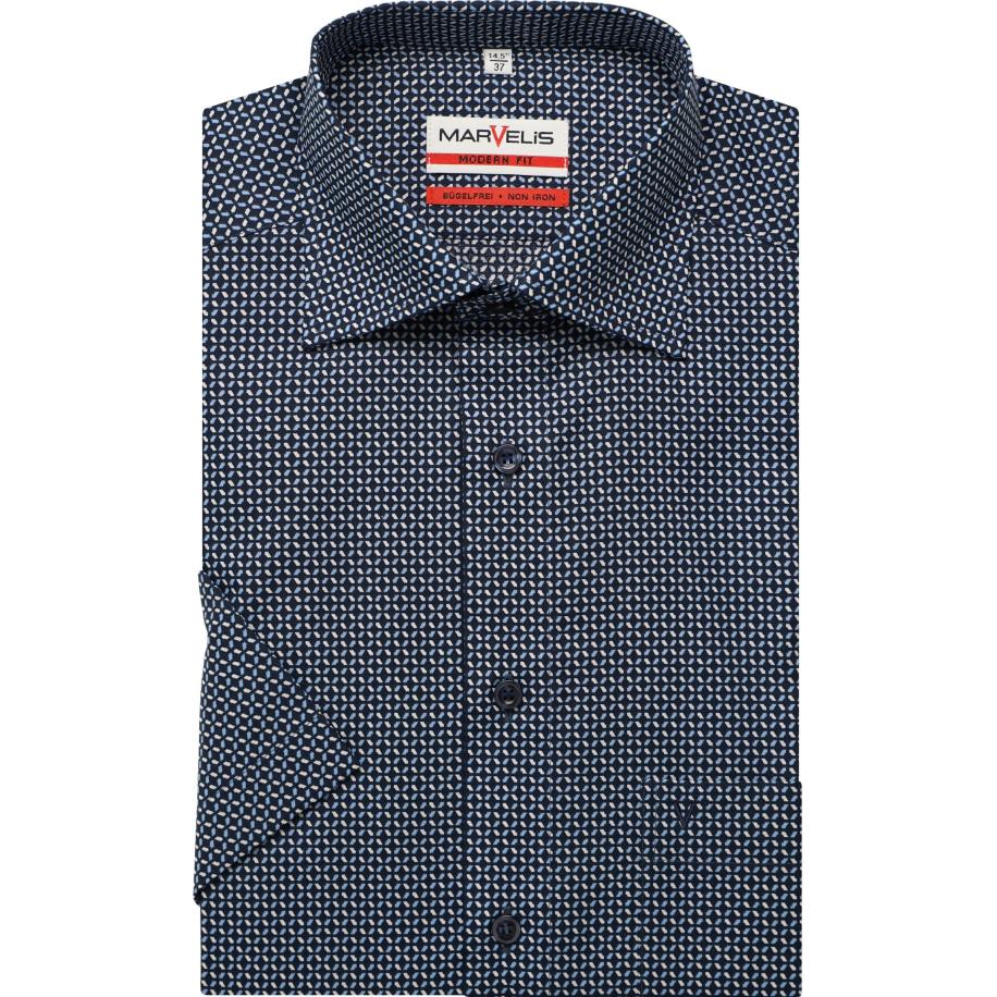 Marvelis Overhemd Korte mouw blauw Blauw