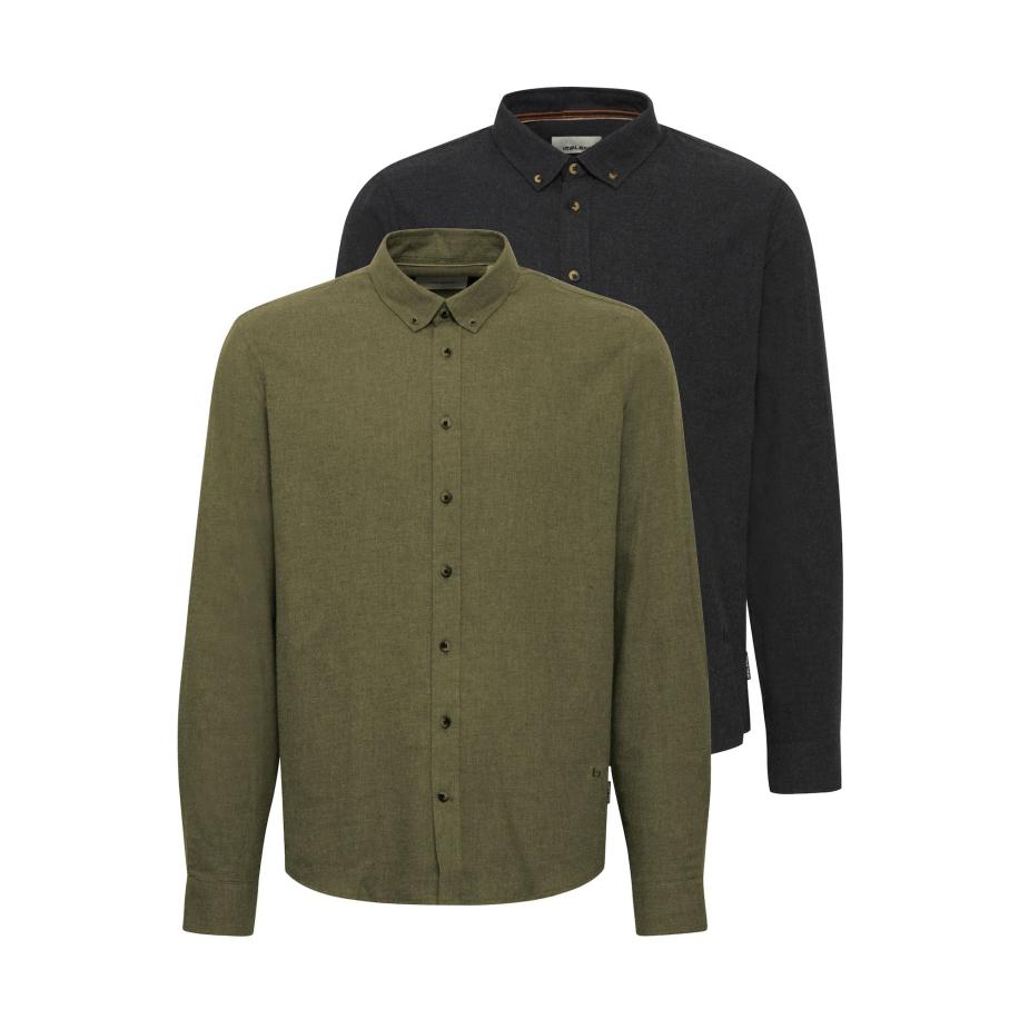 Blend BLEND Overhemd kaki / zwart -