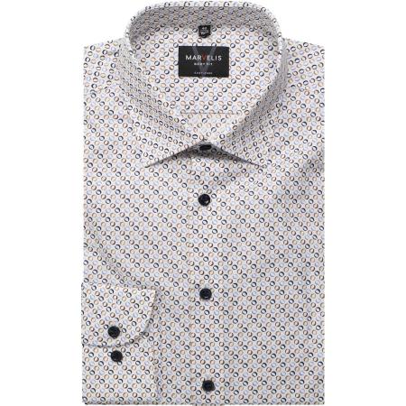 Marvelis Overhemd blauw/groen/wit, Motief