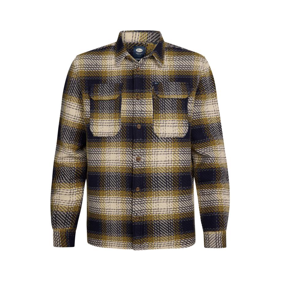 Petrol Industries Petrol Industries Overhemd taupe / ultramarine blauw / olijfgroen -