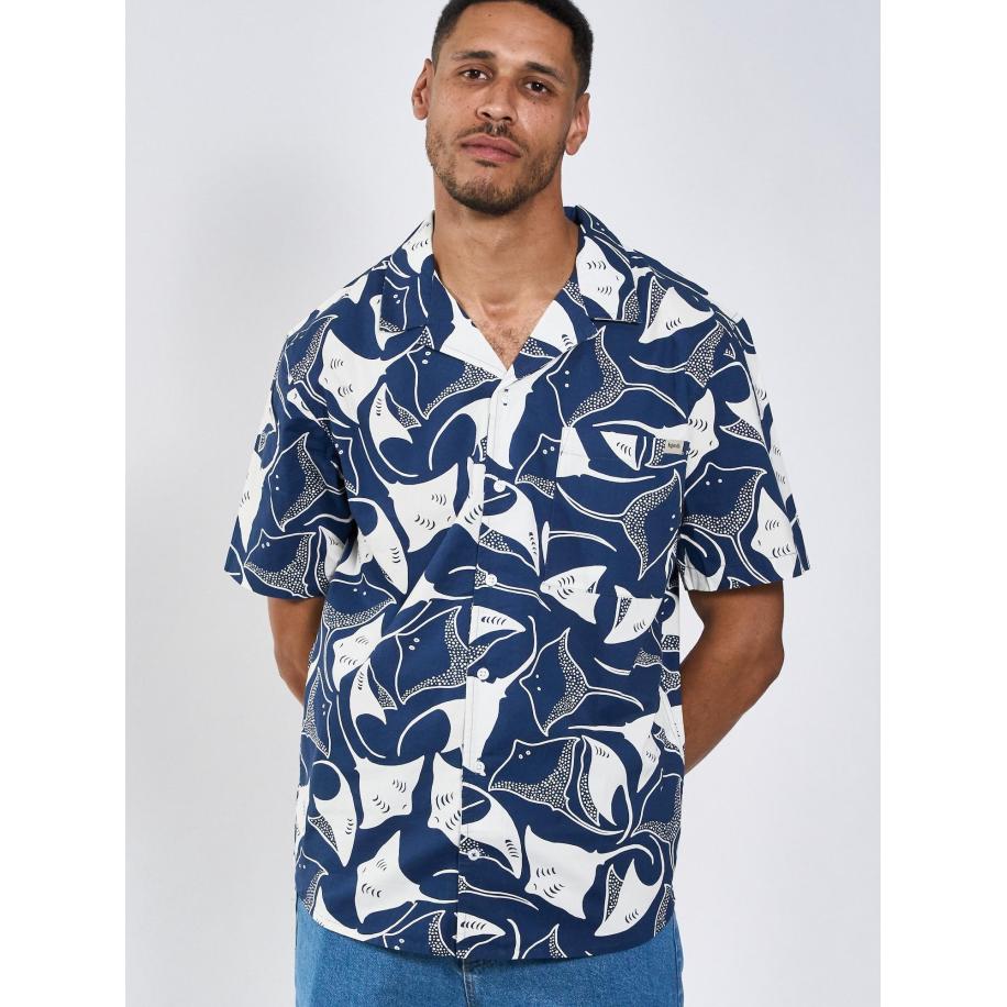 Legends Overhemd Sean navy Blauw