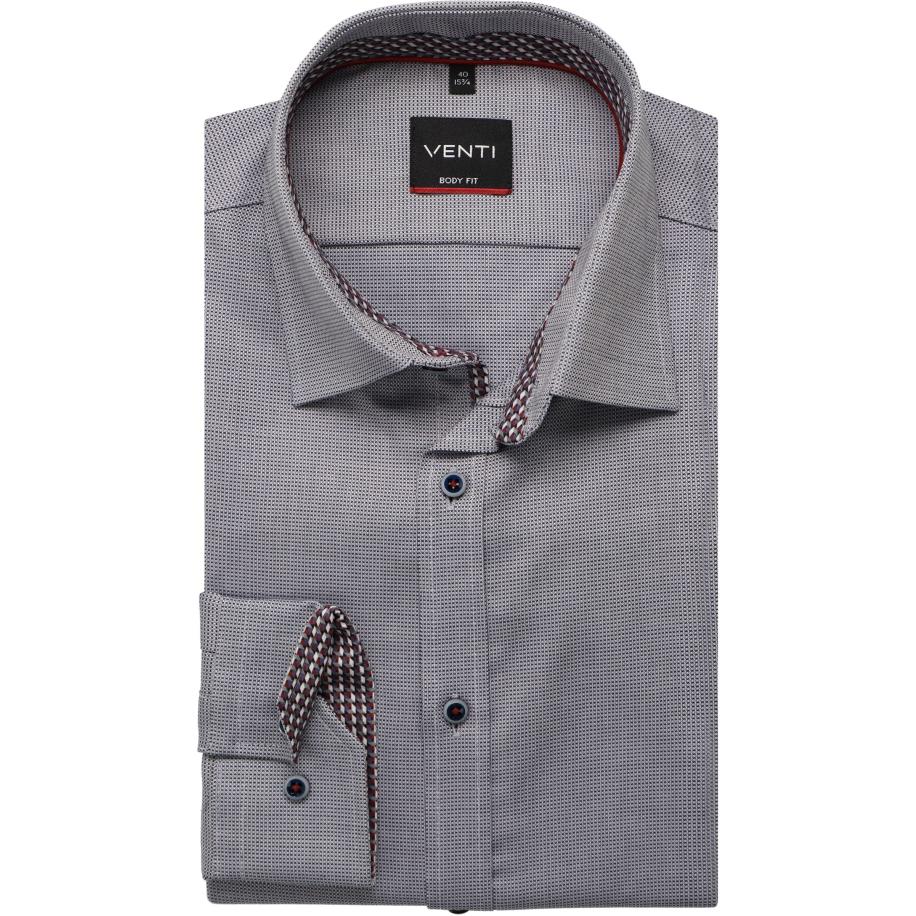 Venti Overhemd antraciet, Faux-uni Grijs