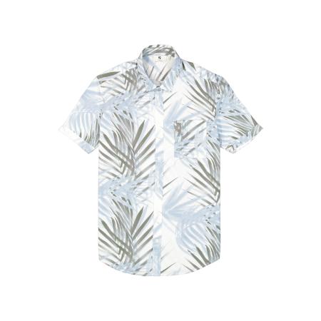 Garcia GARCIA Overhemd E51096 lichtblauw / donkergroen / wit