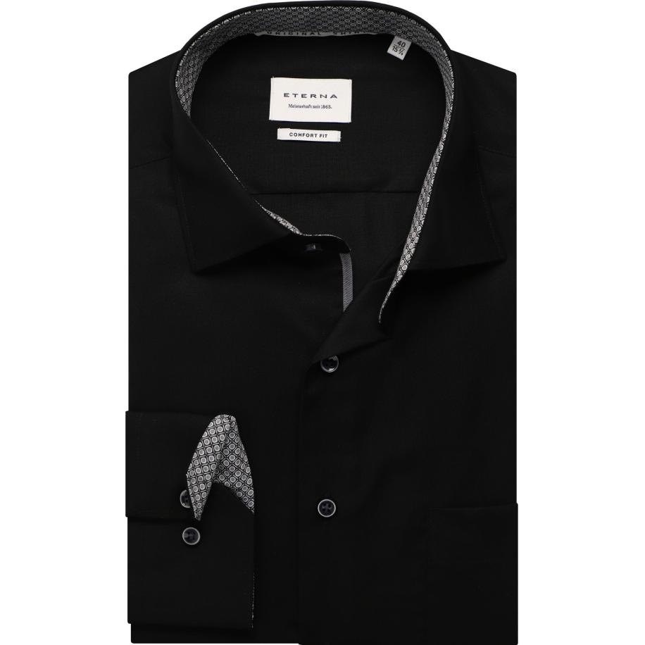 ETERNA Overhemd Extra kort (ML5) zwart Zwart