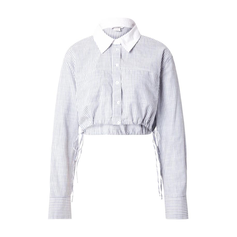 Monki Monki Blouse marine / wit -