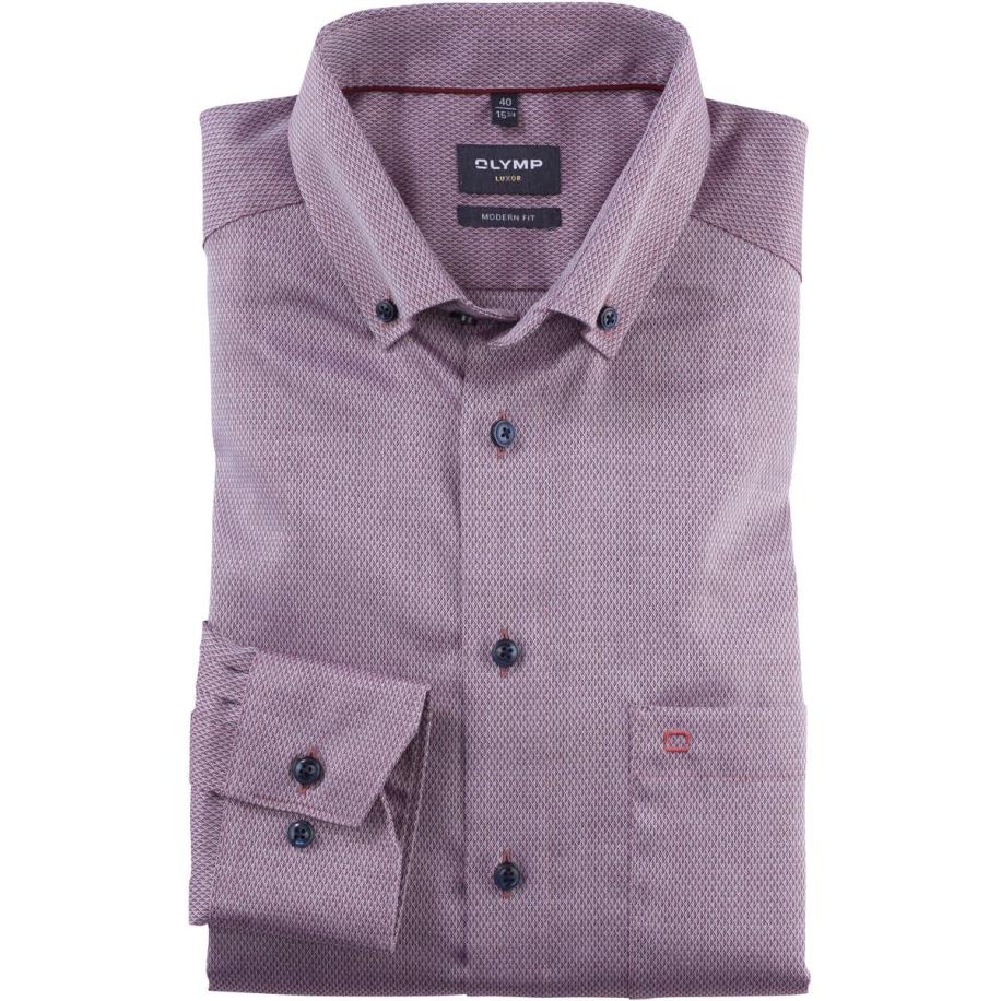 OLYMP Luxor Overhemd ML6 (vanaf 68 CM) donkerrood Rood