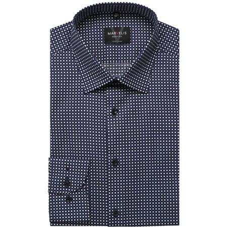 Marvelis Overhemd marine, Bedrukt