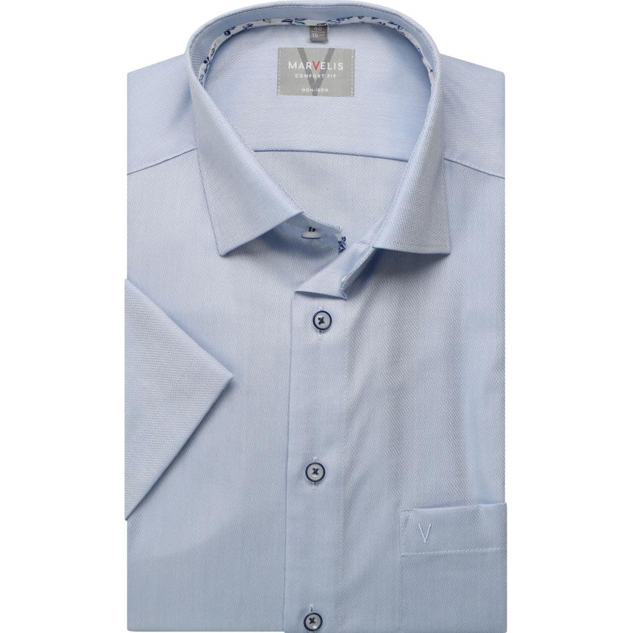 Marvelis Overhemd Korte mouw blauw Blauw