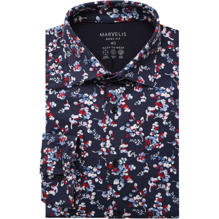 Marvelis Performance Jersey shirt blauw/rood, Motief Multicolor