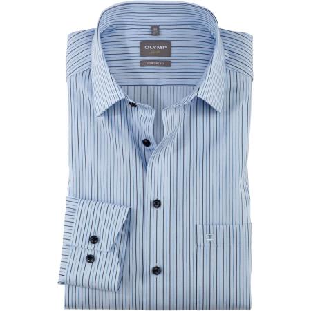 OLYMP Luxor Overhemd blauw, Gestreept