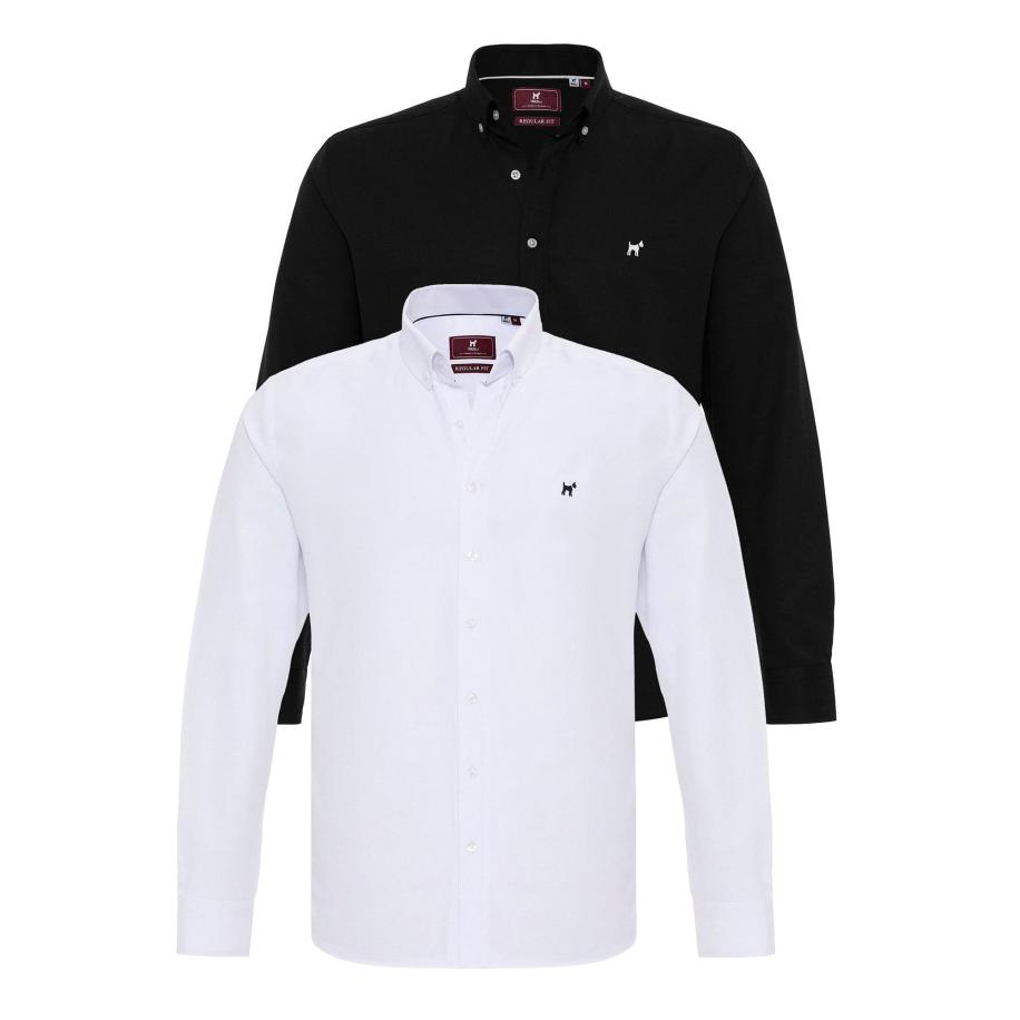 Williot Williot Overhemd zwart / wit -