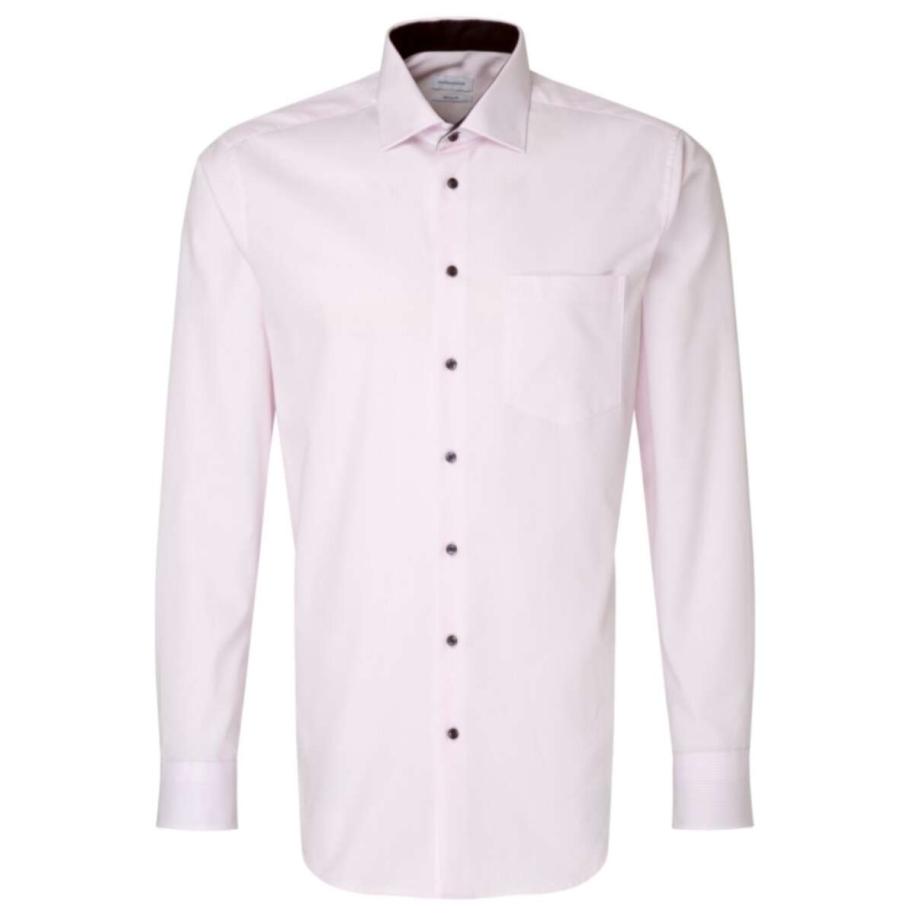 Seidensticker Overhemd lichtroze, Gestreept Roze