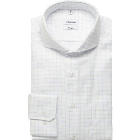 Seidensticker Overhemd wit, Ruit