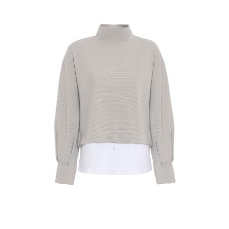 Anou Anou Anou Anou Blouse grijs / wit