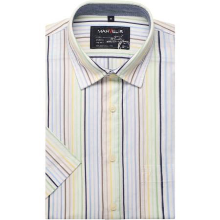 Marvelis Casual Overhemd Korte mouw limegroen