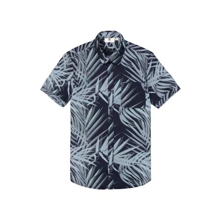 Garcia GARCIA Overhemd navy / lichtblauw / donkergroen