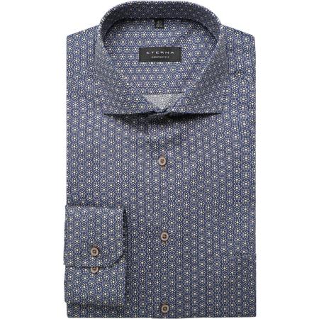 ETERNA Overhemd ML7 (72CM+) bruin/blauw