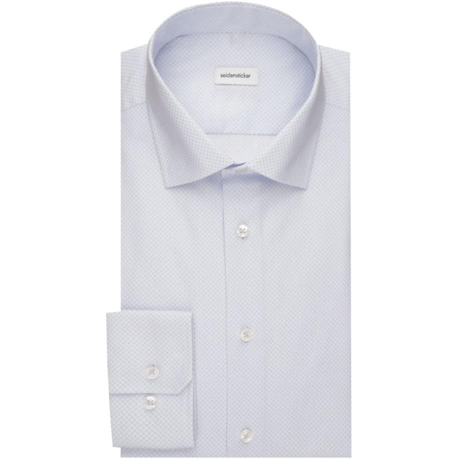 Seidensticker Overhemd lichtblauw, Bedrukt Blauw