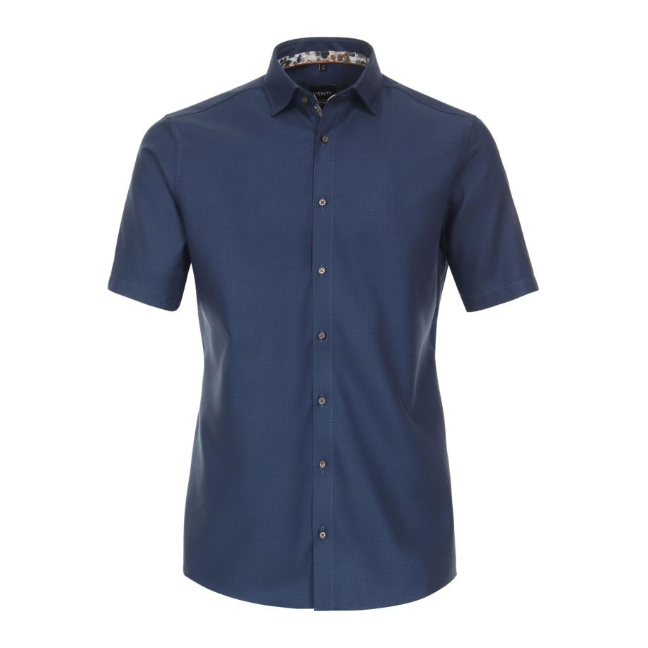 Venti Overhemd Korte mouw blauw Blauw