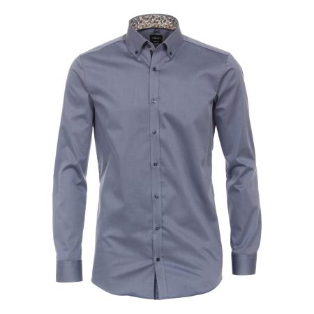 Venti Overhemd blauw, Effen