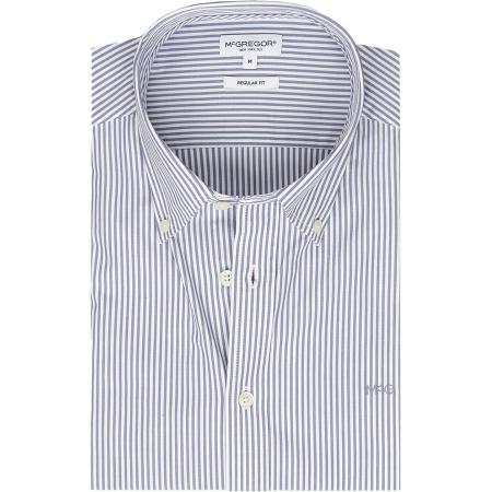 McGregor Overhemd Poplin Streep Blauw