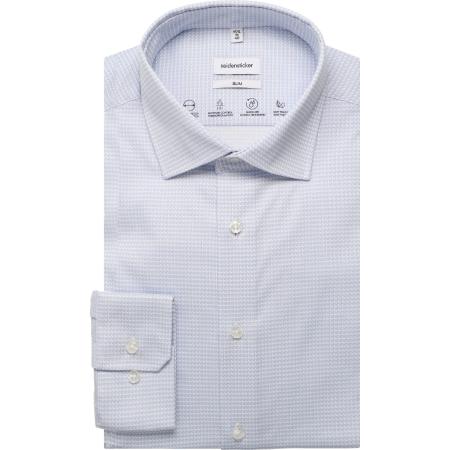 Seidensticker Overhemd lichtblauw, Bedrukt