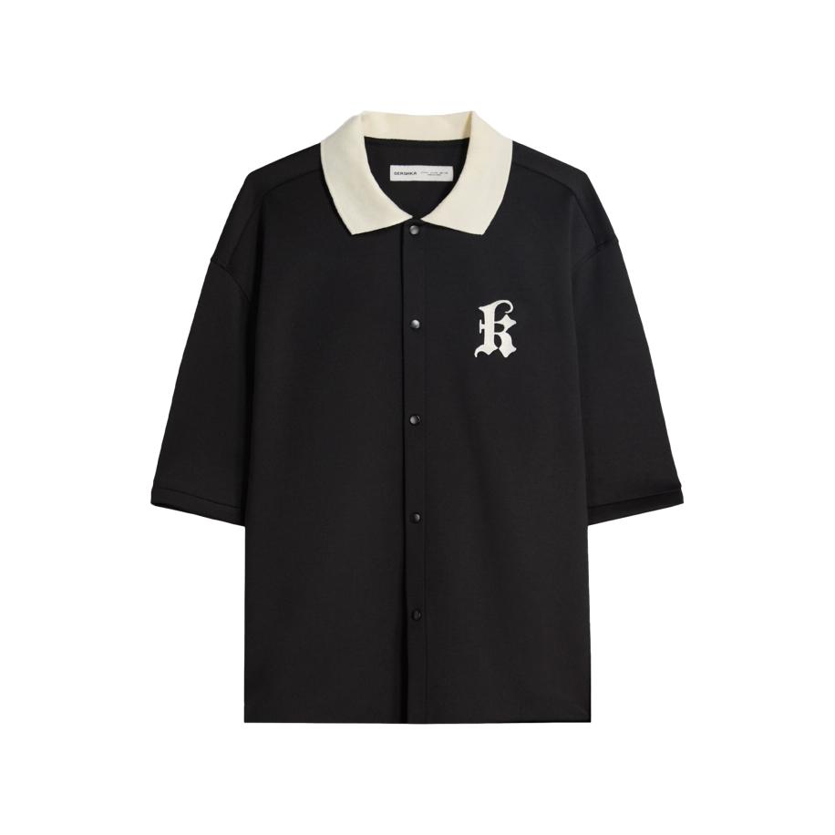 Bershka Bershka Overhemd zwart / wit -