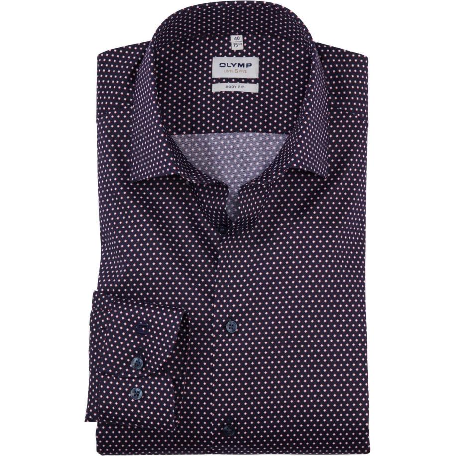 OLYMP Level Five Overhemd rood, Motief Rood